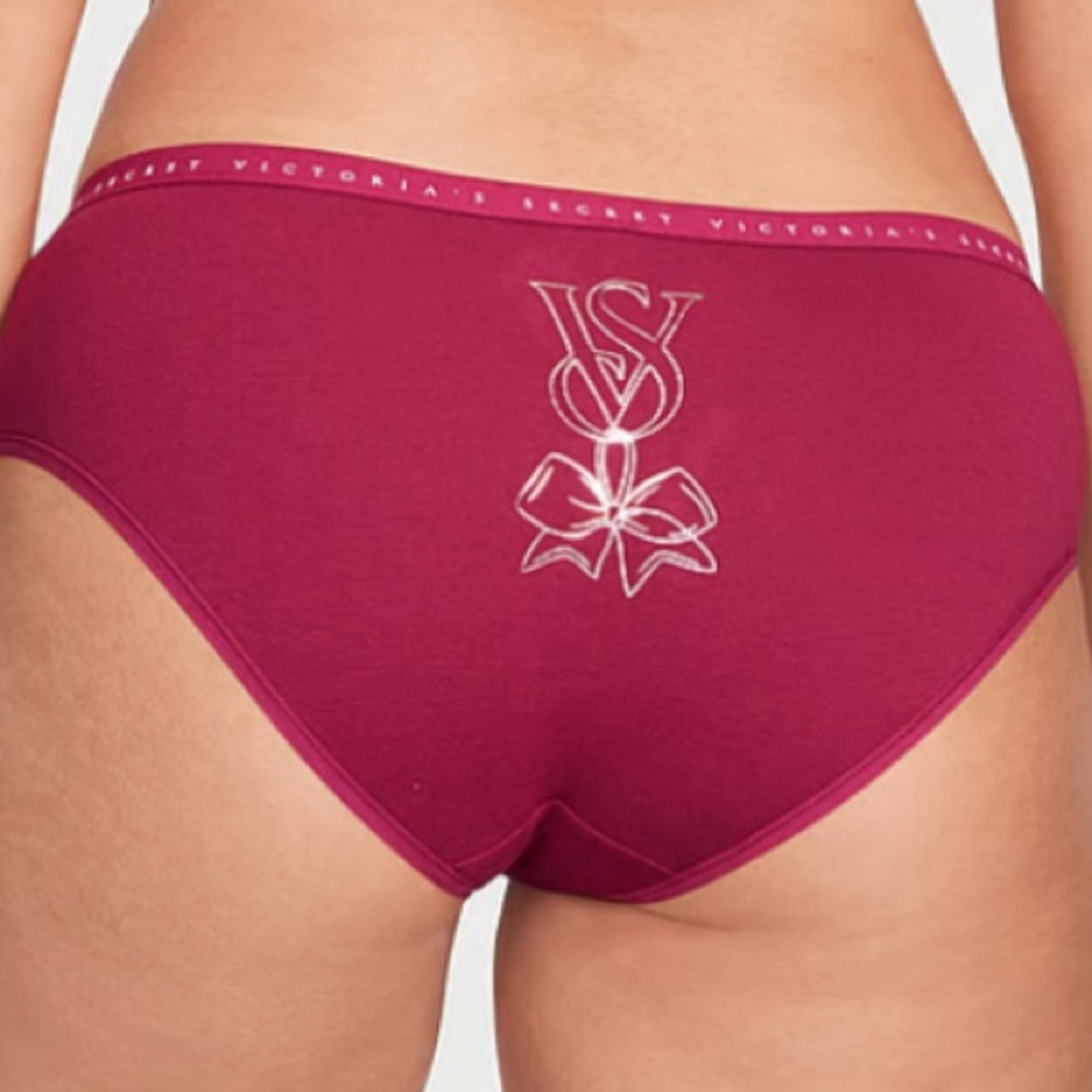 VS XXL = Size 20 Stretch Cotton Hiphugger Panty VS and Bow on the Back Christmas